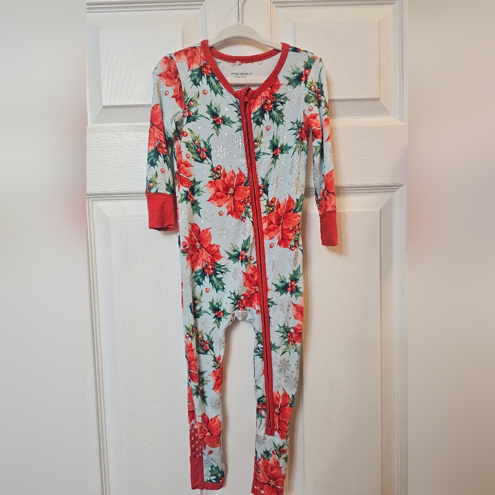 Posh Peanut Winter Lily Convertible One Piece Girls Size 12-18 Months Bamboo